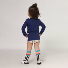 Charger l'image dans la galerie, Model Back: Uv Line T-Shirt Longsleeve Baby Navy Blue Upf50+