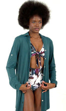 Charger l'image dans la galerie, Product Front: Uv Line Chemise Shirtdress Copenhagen Petroleo Upf50+