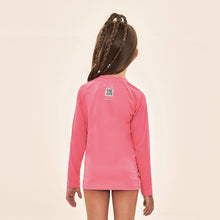 Charger l'image dans la galerie, Model Back: Uv Line T-Shirt Acqua Qr Code Chiclete Fluor Upf50+