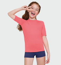 Charger l'image dans la galerie, Image 02: Uv Line T-Shirt Kids Fpu50+ Uvpro Short Sleeve T-Shirt Coral Uv
