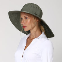 Charger l'image dans la galerie, Image 02: Uv Line Chapeau Souple/Capeline Hat Beverly Hills I18 Fem Green Militar Upf50+
