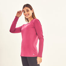 Charger l'image dans la galerie, Image 02: Uv Line T-Shirt Longsleeve Sport Fit Fuchsia Upf50+
