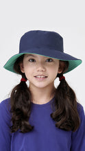 Charger l'image dans la galerie, Model Front: Uv Line Chapeau Souple/Capeline Hat California Inf Navy Blue Lagoa Upf50+
