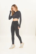 Charger l'image dans la galerie, Image 02: Uv Line Fitness Bas Legging Fit Aspen Black Upf50+
