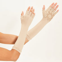 Charger l'image dans la galerie, Image 04: Uv Line Gants Long Gloves Uni Chocolate Upf50+
