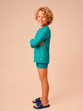 Charger l'image dans la galerie, Image 03: Uv Line T-Shirt Longsleeve Uvpro Kids Green Sea Upf50+
