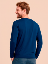 Charger l'image dans la galerie, Model Back: Uv Line T-Shirt Longsleeve Uvpro Masc Cobalt Upf50+
