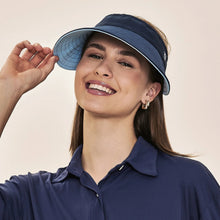 Charger l'image dans la galerie, Model Front: Uv Line Visière Visor Bali Fem Navy Light Blue Upf50+
