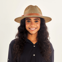 Charger l'image dans la galerie, Model Front: Uv Line Chapeau Fedora Hat Giovana Imp Fem Mescla Upf50+
