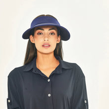 Charger l'image dans la galerie, Model Front: Uv Line Visière Grecia Navy Fit Upf50+
