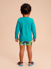 Charger l'image dans la galerie, Model Back: Uv Line T-Shirt Longsleeve Baby Green Sea Upf50+
