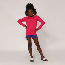 Charger l'image dans la galerie, Model Front: Uv Line T-Shirt Longsleeve Uvpro Kids Pink Upf50+
