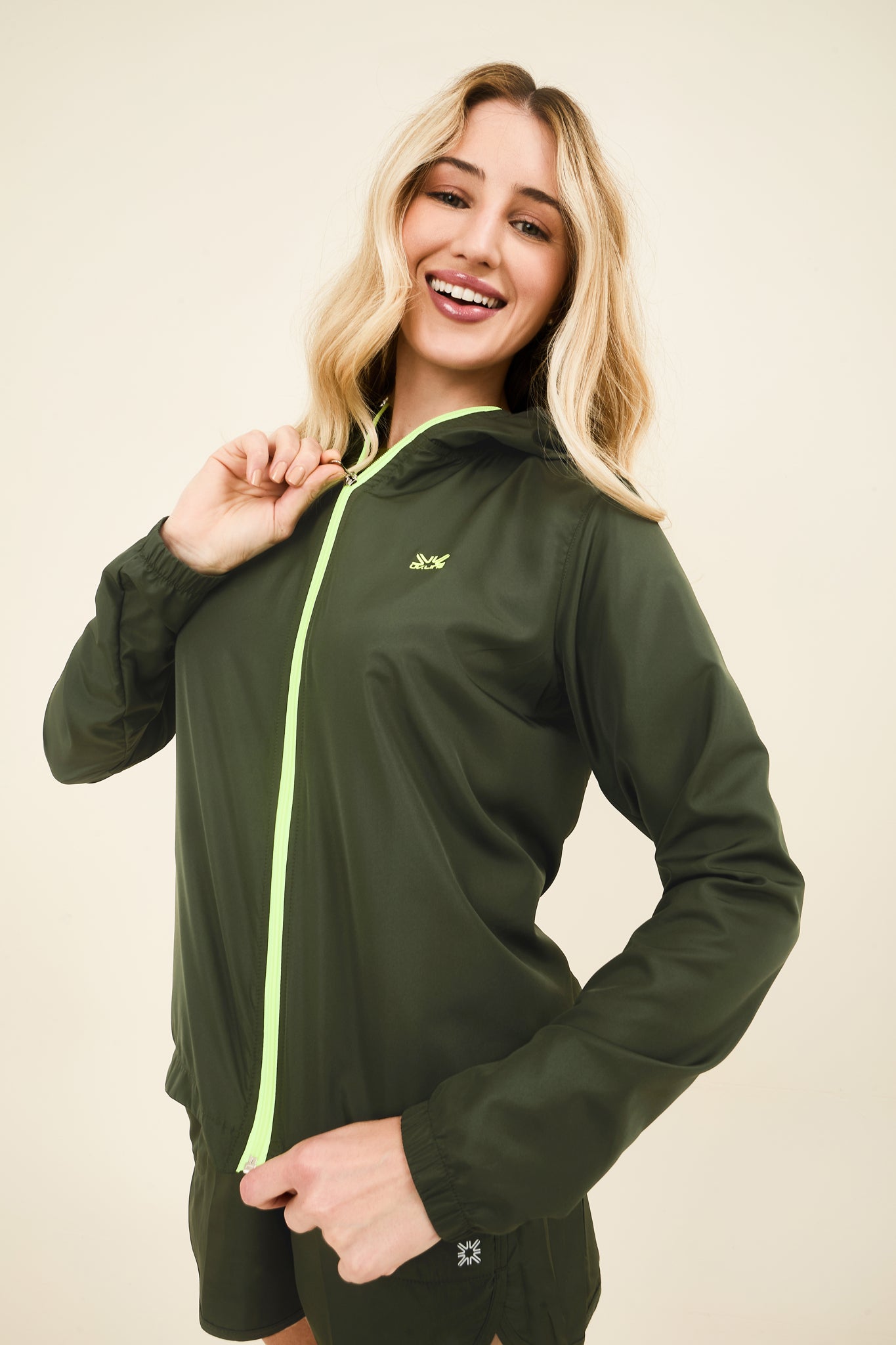 Gallery: Uv Line Fitness Robes Bag-Foldable Windbreaker Jacket Verde Militar