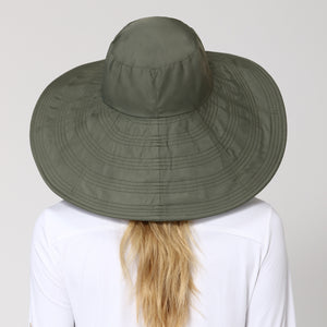 Model Back: Uv Line Chapeau Souple/Capeline Beverly Hills Verde Militar Upf50+