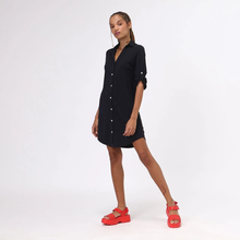 Charger l&#39;image dans la galerie, Image 02: Uv Line Robe De Plage Copenhagen Fpu50+ Shirtdress Black Uv
