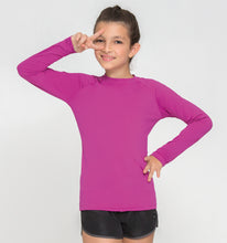 Charger l&#39;image dans la galerie, Model Front: Uv Line T-Shirt Kids Fpu50+ Uvpro Long Sleeve T-Shirt Pink Uv
