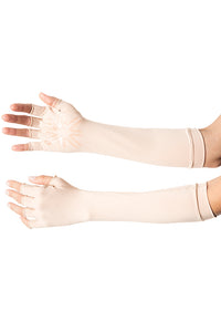 Model Front: Uv Line Gants Luva Longa Uni Bege