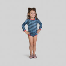 Charger l&#39;image dans la galerie, Model Front: Uv Line Maillot De Bain Bébé Macaquinho Baby Listras Upf50+

