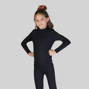 Image 03: Uv Line T-Shirt Rash Guard Kids High-Neck Black Upf50+