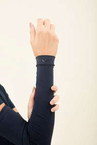 Model Front: Uv Line Gants Sun-Protection Sleeve Navy Upf50+