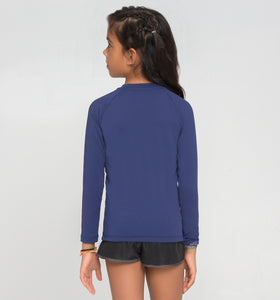 Model Back: Uv Line T-Shirt Uvpro Br Ml Inf Marinho
