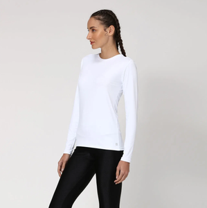 Image 02: Uv Line T-Shirt Women Fpu50+ Uvpro Long Sleeve T-Shirt White Uv