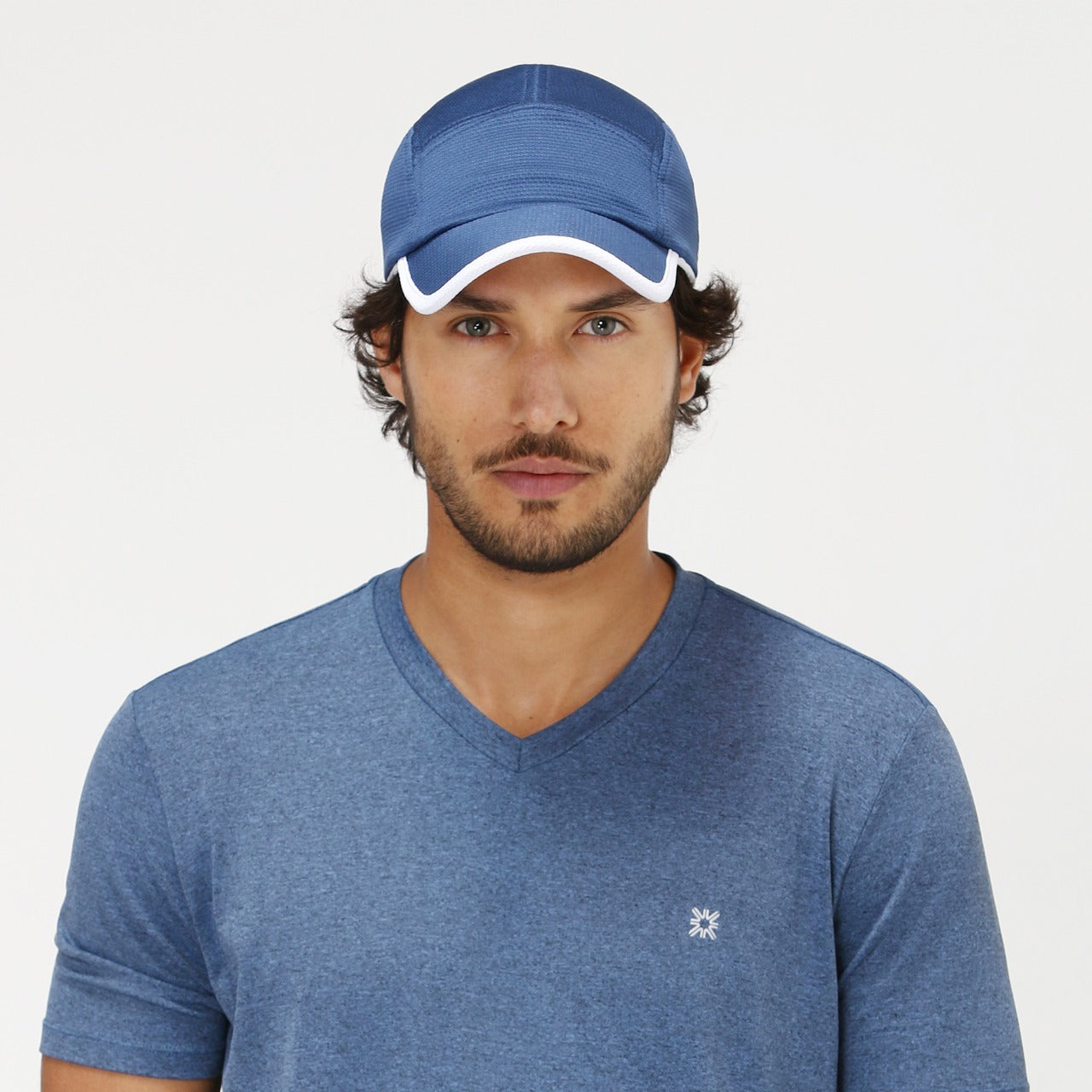 Cap Athletic Dry Marinho/Branco UPF50+